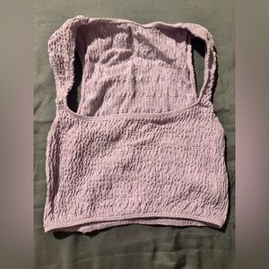 Lilac Textured Women's Crop Top